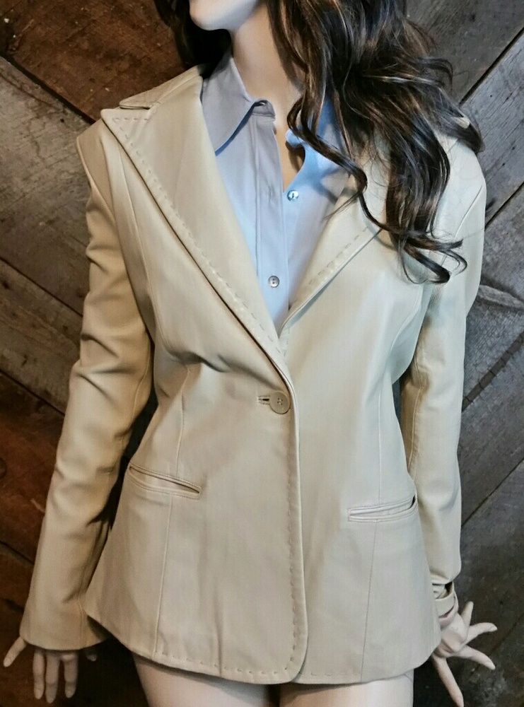 Beautiful Cream Wilsons Leather Jacket